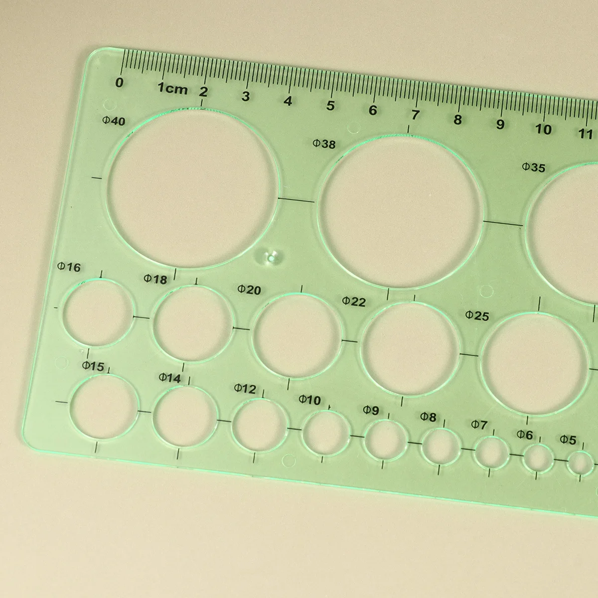 2Pcs Plastic Geometric Ruler Templates Drawing Tools for School Office Art Design Architecture Network Technique