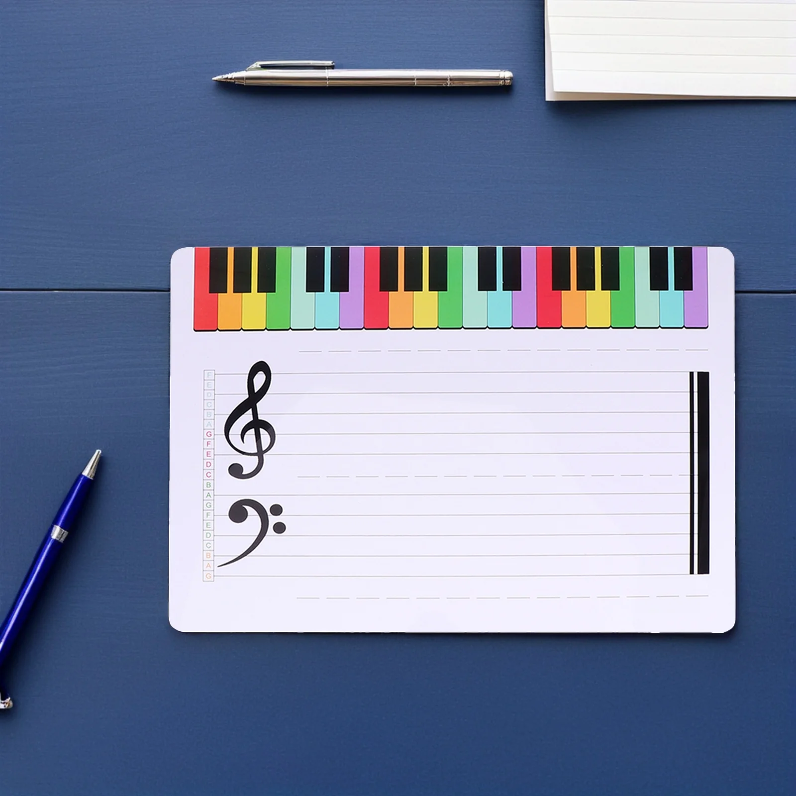 Stave Board Staff Whiteboard Dry Erase Boards for Desk Erasable Plastic Note Student