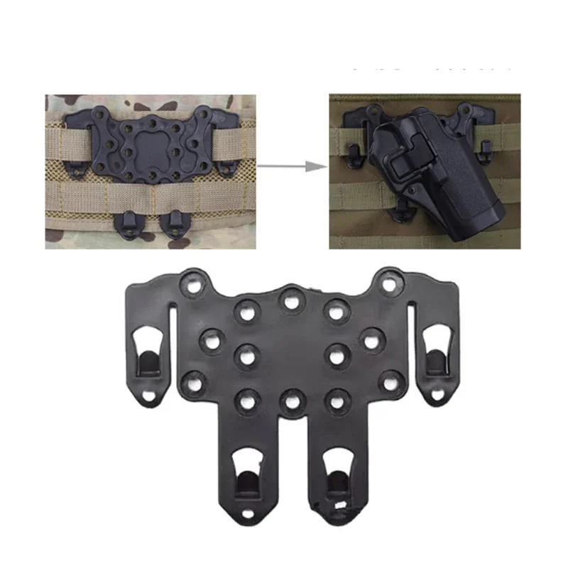 

Tactical Polymer Speed Clip Adapter Molle Vest Pistol Holster Chest Hanging Plate Mount for Hunting Airsoft Glock 17 M92