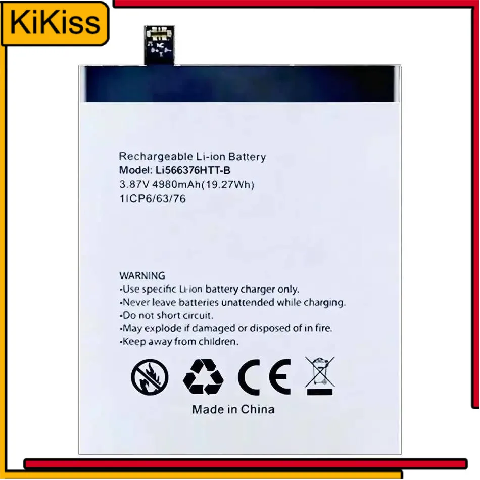 

For Blackview BL5000 6.36 LI566376HTT-B Mobile Phone Battery 4980Mah Reliable Power