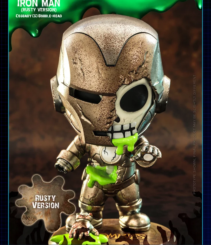Neue Original Hot Toys „Marvel Zombies“ IRON MAN (RUSTY VERSION) COSB836 COSBABY(S) 10,5 CM Mini Collection Puppe