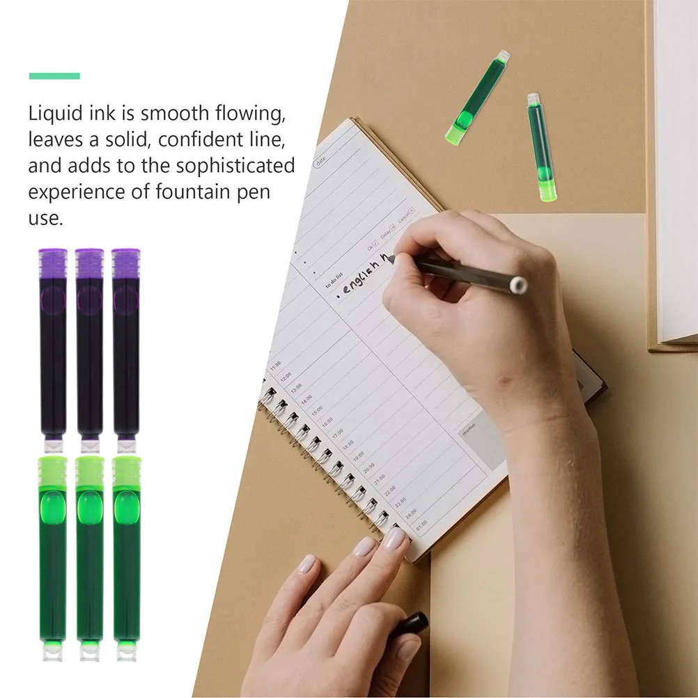 

100Pcs Color Erasable Ink Cartridges for Fountain Pens Premium Refillable Ink High Performance Smooth Flow Writing Experience