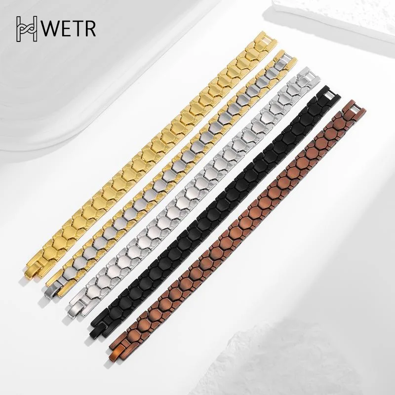 Bracelets - Waterproof Black Magnetic Therapy Bracelet for