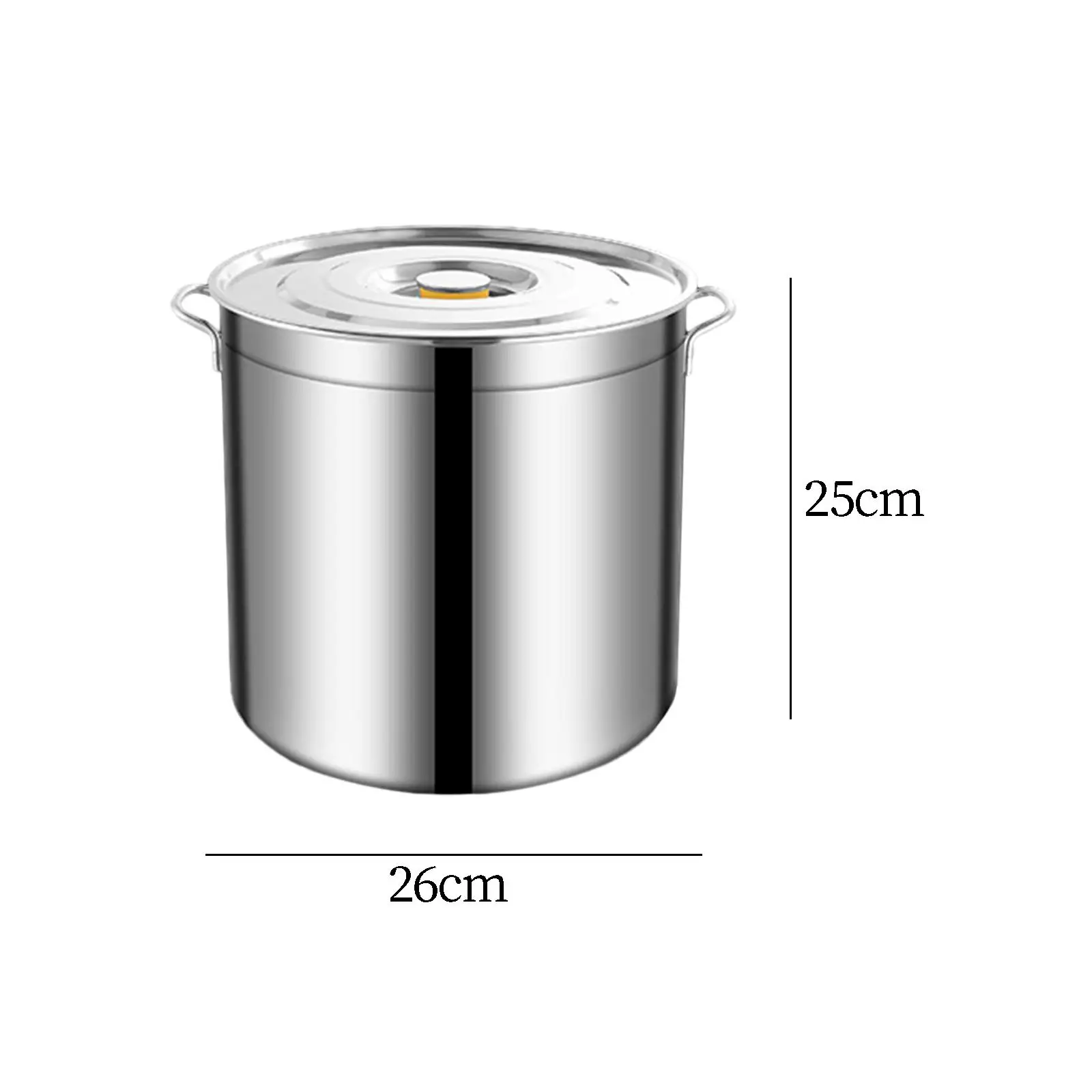 Stainless Steel Stockpot Heavy Duty for Cooking Simmering Soup Stew Large Soup Pot for Household Hotel Commercial Canteens