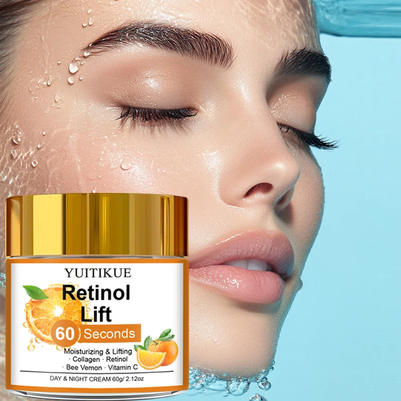 YUITIKUE 60 Seconds Retinol Lift Cream 60g with Collagen & Vitamin C, Moisturizing & Lifting Day & Night Cream