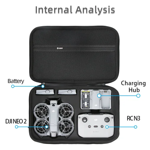 Imagen 1 del producto Bolsa de almacenamiento de hombro para DJI NEO 2 RC N3, funda protectora para controlador, caja portátil para DJI NEO 2 RC N3, bolsas para Dron con Control remoto