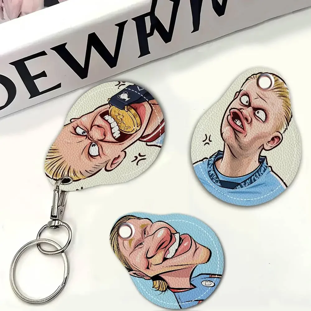 Cute Funny E-Erling H-Haaland Door Access Control Keychain Hotel Famliy Access Keys Protective Cover ID Card Tags Keyfob