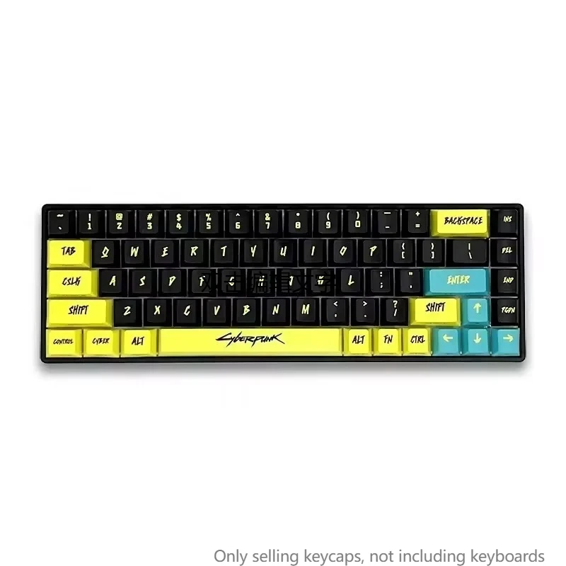 129 Keys For Wooting Key Caps Cyberpunk Keycap Cherry Profile Side Engraved Translucent Keycaps