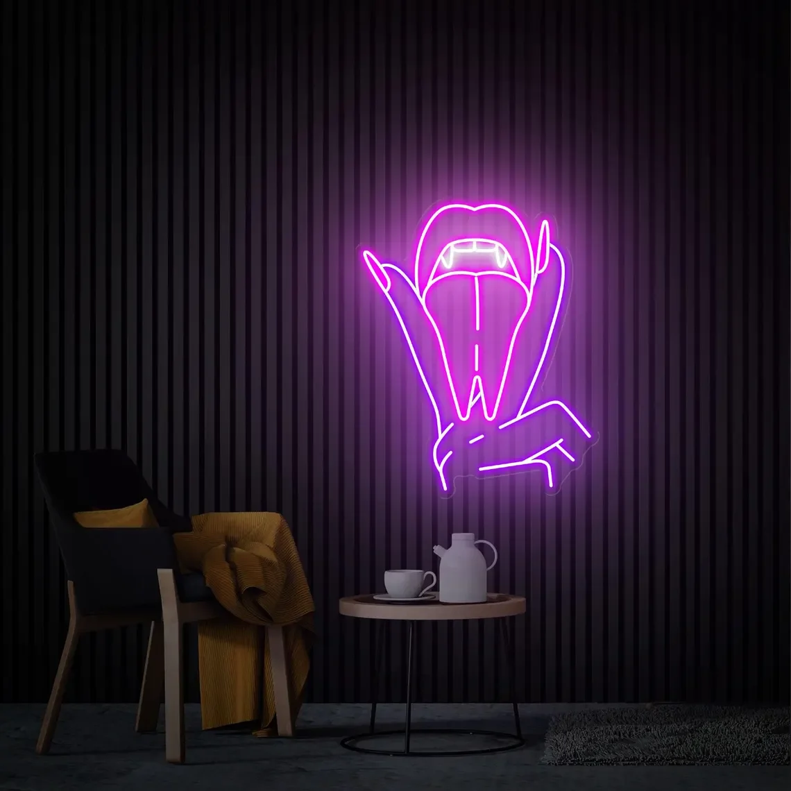 Lips Tongue Neon Sign Custom Neon Sign Wall Art Decor Mouth Bedroom Neon Sign Personalized Gift Game Room Bar Beer Sign