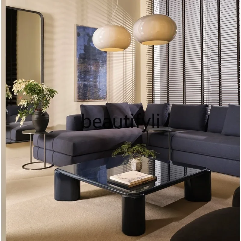 

2003Итальянский минималистичный глянцевый лаковый чайный журнальный столик, простой современный журнальный столик для гостиной