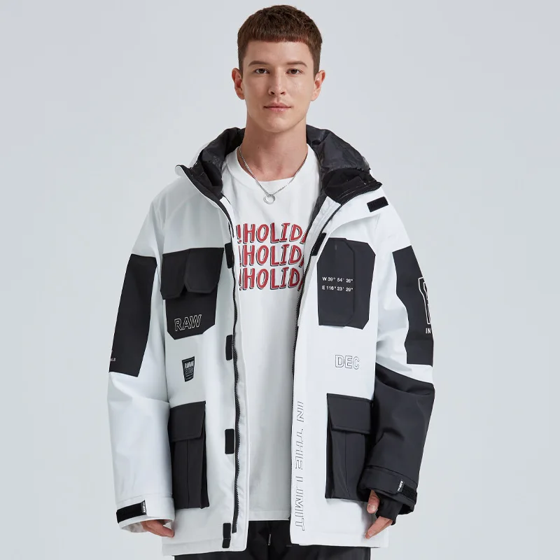 Mutusnow 2025 inverno masculino e feminino impermeável à prova de vento jaqueta de esqui moda respirável casaco de neve ao ar livre roupas de snowboard