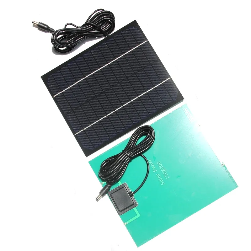 10 واط 12 فولت لوحة طاقة شمسية مع 5521DC كابل شاحن بالطاقة الشمسية لمجموعات تعليم نظام البطارية 9 فولت-12 فولت