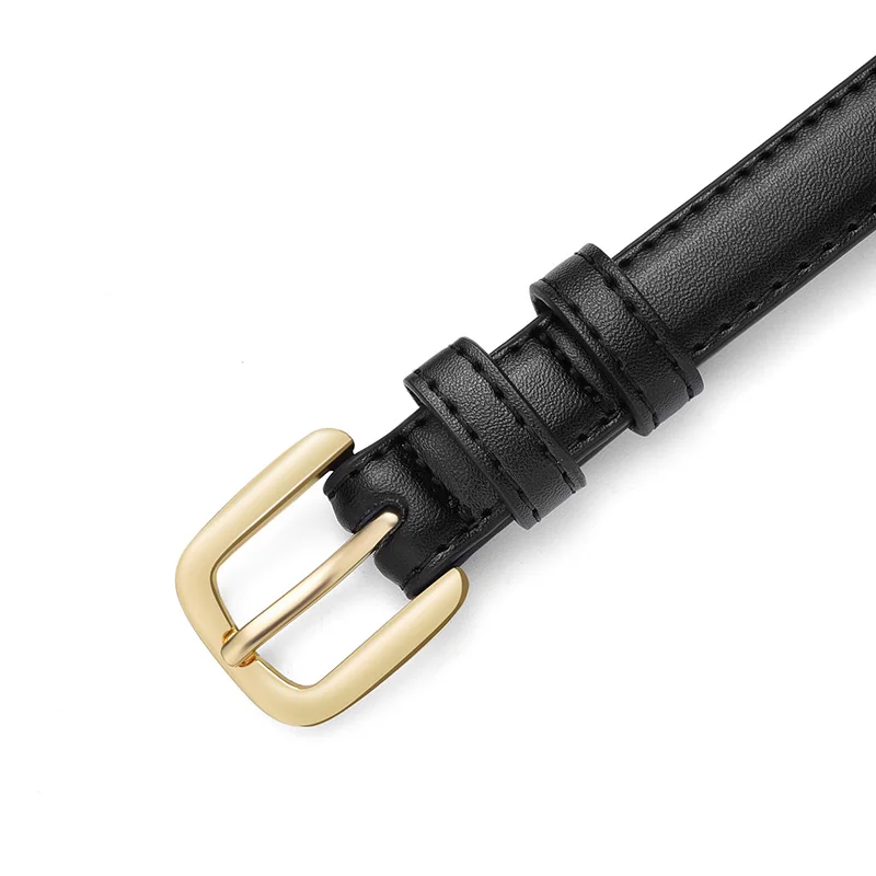 حزام السيدات الموضة، حزام مشبك دبوس معدني، حزام خصر أنيق من جلد البولي يوريثان، حزام عالي الجودة #5