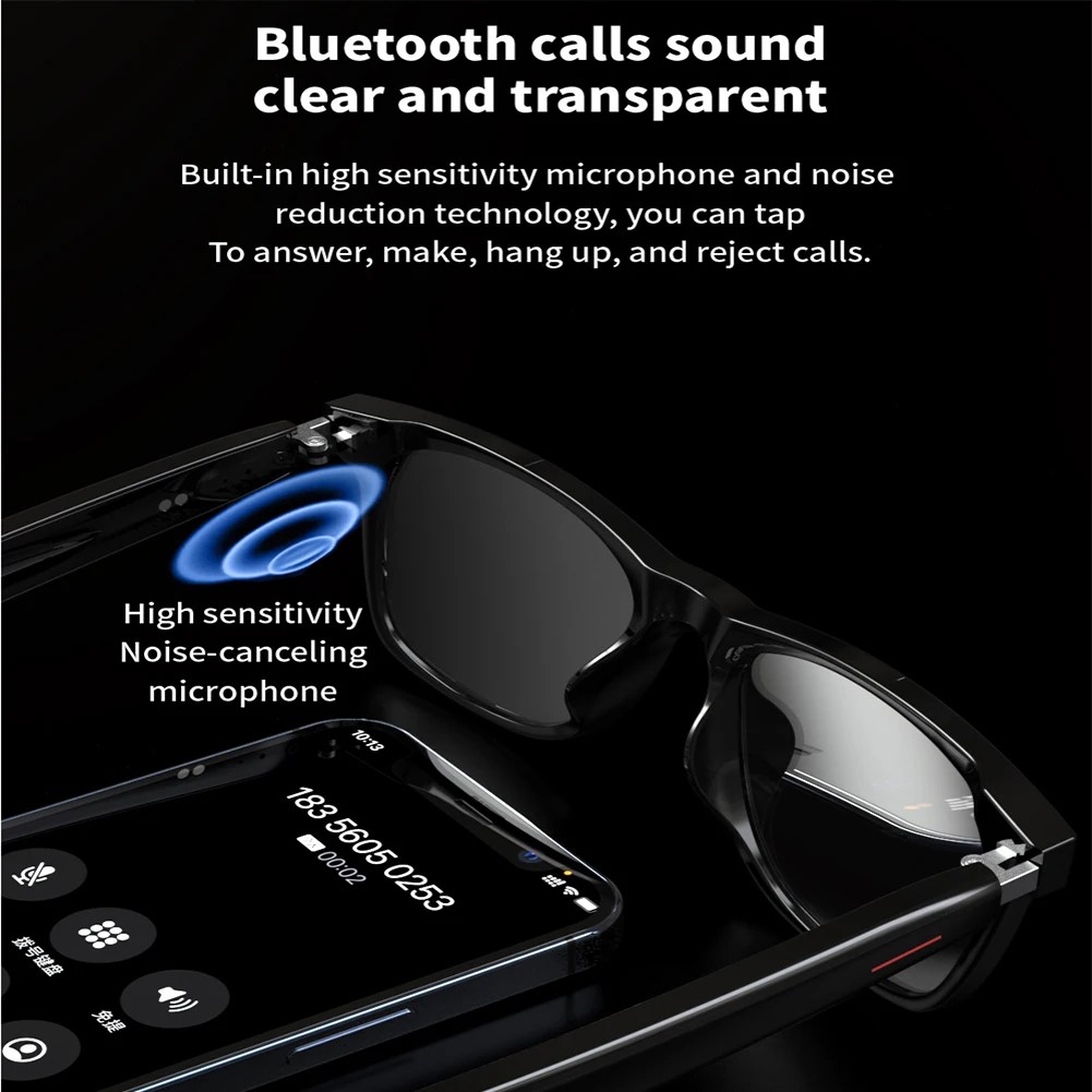 Óculos inteligentes sem fio E13, óculos de sol 5.0 compatíveis com Bluetooth, fones de ouvido Bluetooth, chamadas mãos livres, esportes ao ar livre fone de ouvido sem fio bluetooth oculos com fone de ouvido bluetooth