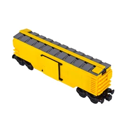 MOC City Creative Idea Yellow Flat Top Truck Rail Building Block Bricks DIY Technical Toys for children gifts
