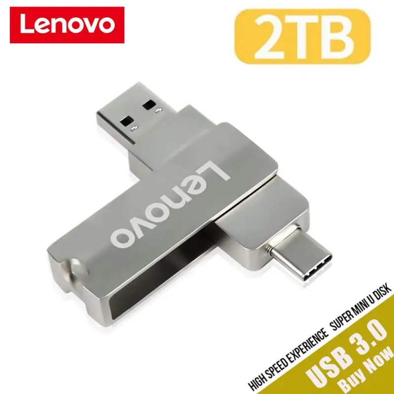 Lenovo Flash Drives 2TB Usb 3.0 Mini High Speed Metal Pendrive 1TB 512GB Stick Portable Drive Waterproof Memoria Storage U Disk