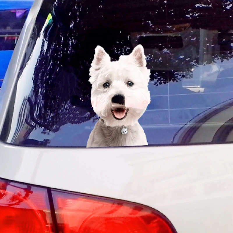 

“West Highland Terrier”White cute dog car sticker sunscreen personalized sticker laptop suitcase truck motorcycle sticker