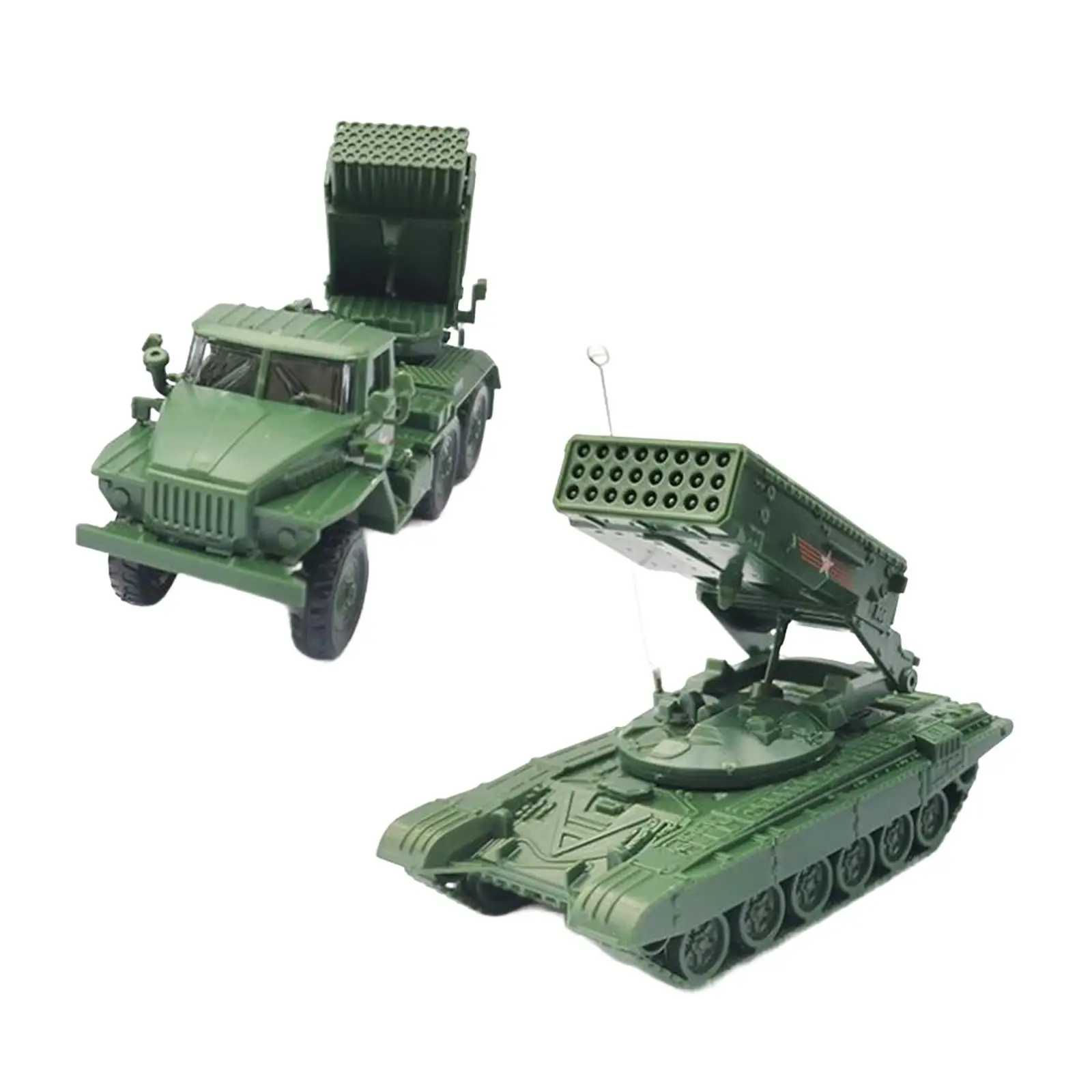 2 Stuks 1:72 Schaal Tank Model Meisjes Jongen Educatief Speelgoed 4d Tank Puzzel Speelgoed