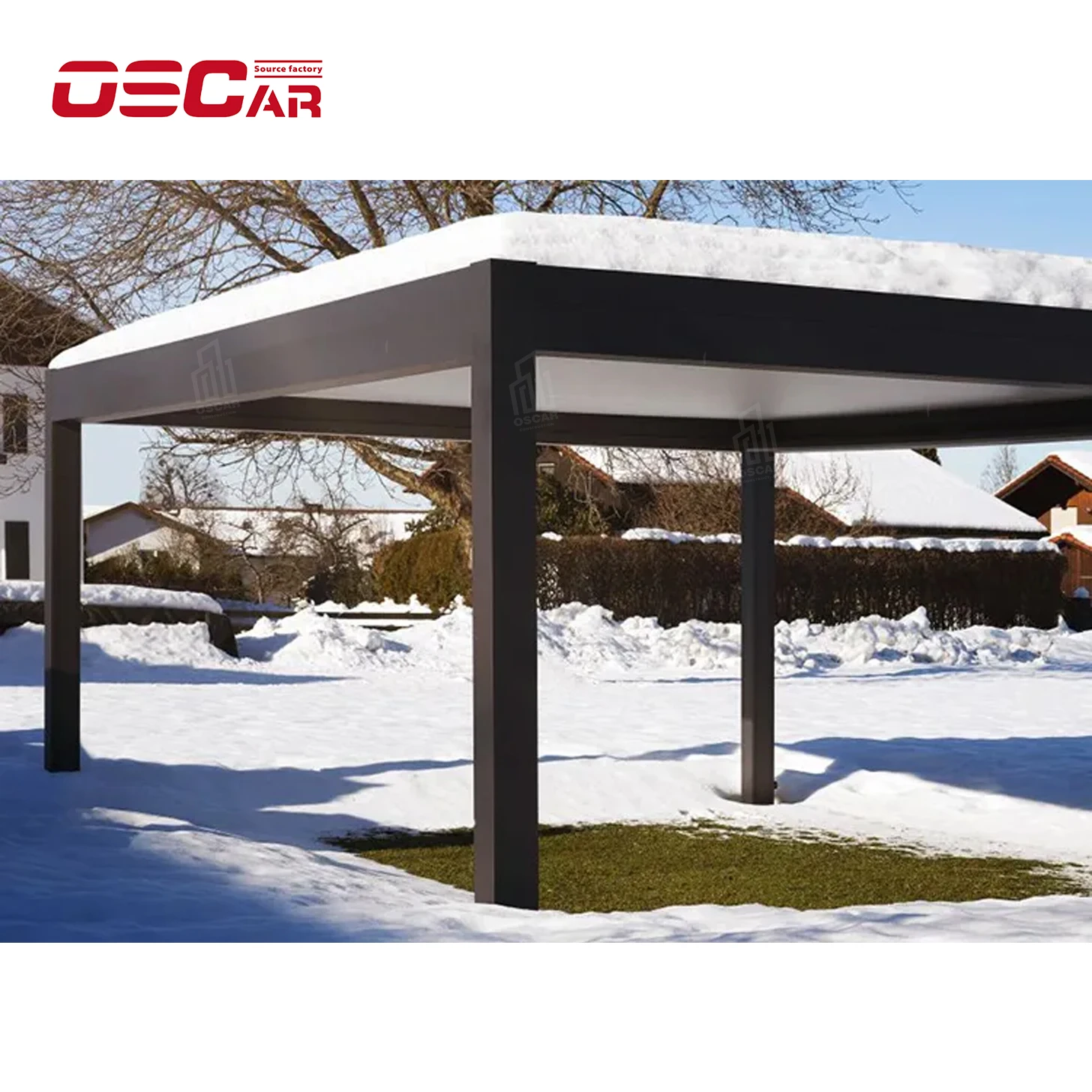 

Outdoor Modern Electric Sunshade Led Light Aluminium Pergola With Fully Automatic Sliding Retractable Roof Awning Canopy System