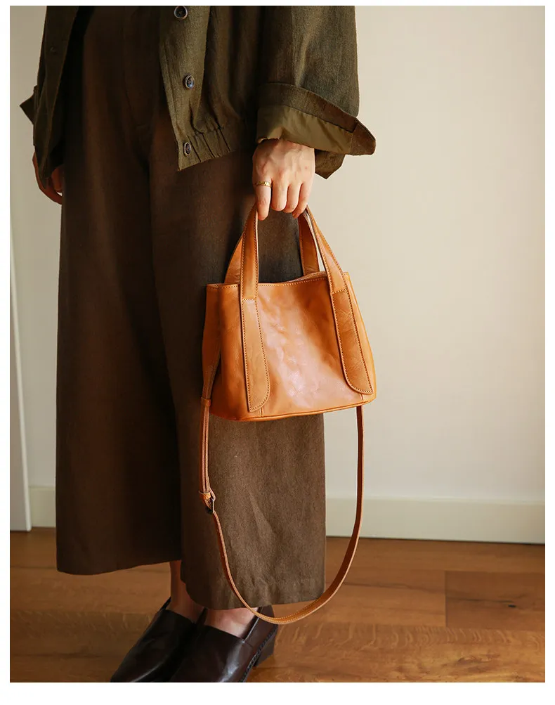 PNDME lässige Vintage-Handtasche aus echtem Leder, handgefertigt, Damen-Handtasche, modische Organizer-Designertasche aus Rindsleder, Schulter- und Umhängetasche – Detail 17