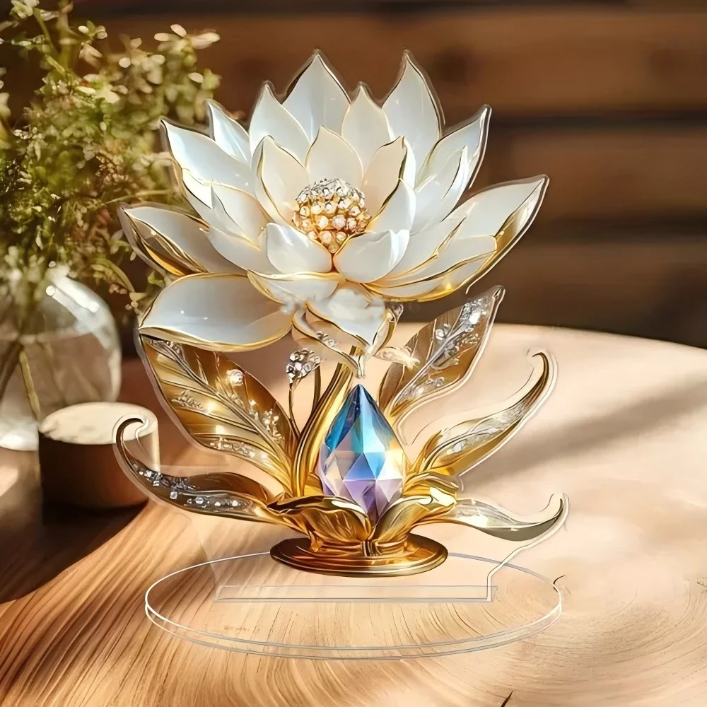 

New Acrylic Flower Decorations For Holiday Gifts, Home And Office Desk Decorations, Enhancing Visual Effects
