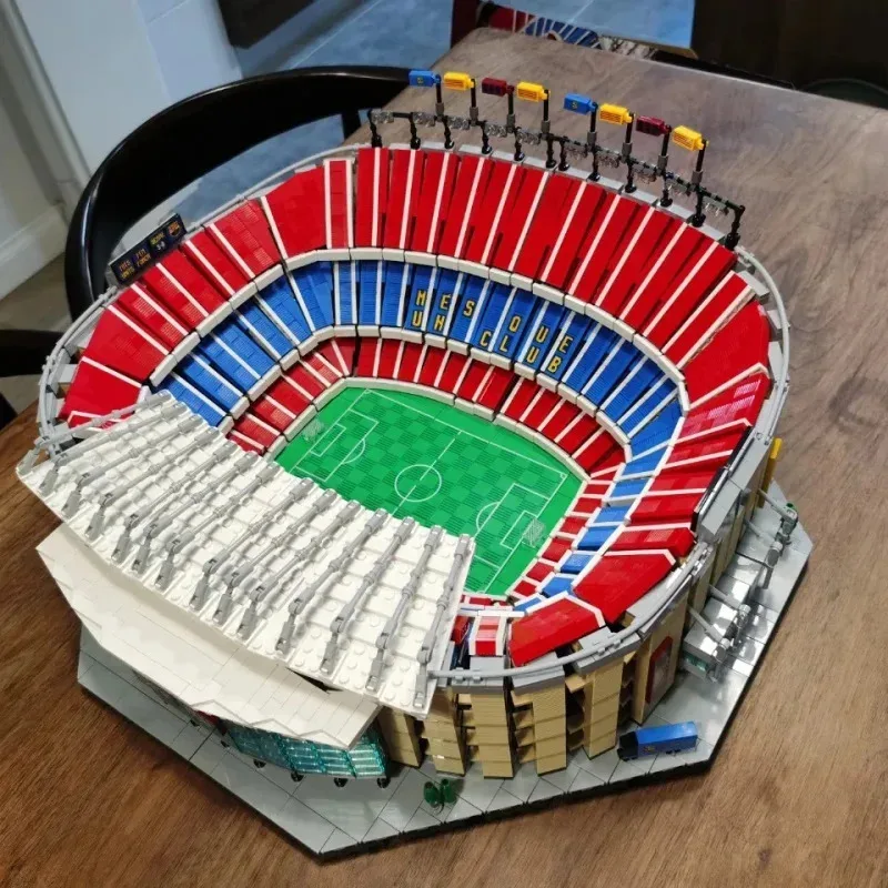 5509 قطعة البناء الإبداعية نموذج الديكور برشلونة كامب نو ملعب كرة القدم الصبي تجميع بناء الالعاب العملاقة هدية 10284