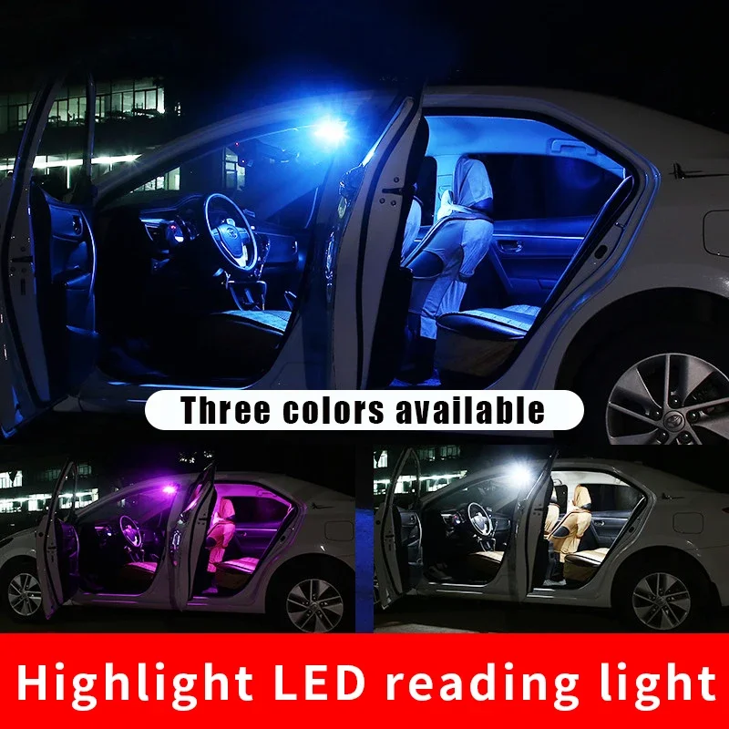 4pcs Error Free Car LED Bulbs Interior Festoon Dome Light Reading Lamps For Toyota Highlander XU40 2012 2013 2014 Accessories