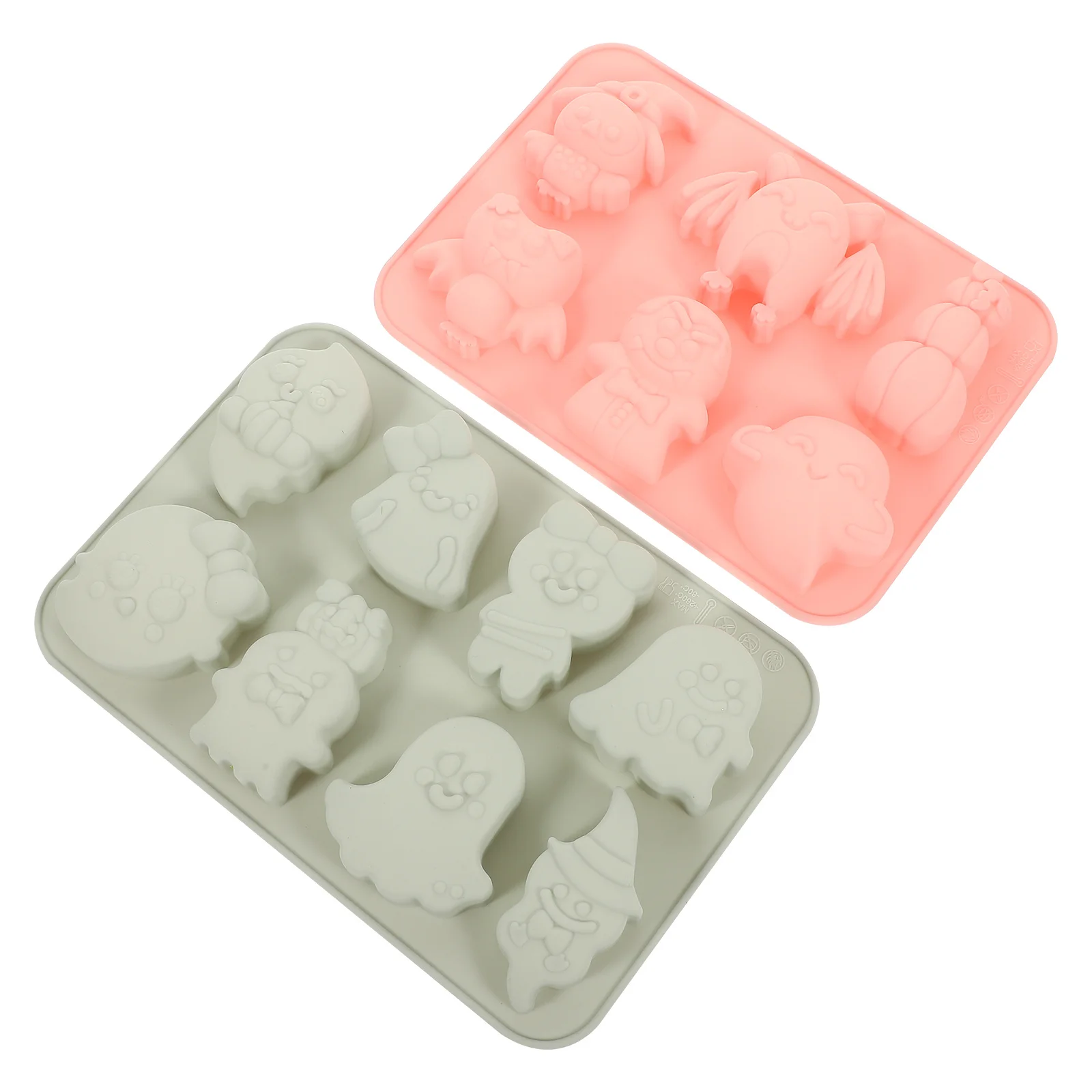 

2Pcs Halloween Pumpkin Ghost Silicone Moulds Chocolate Cake Molds Nonstick Ecofriendly DIY Baking Kit Halloween Cake Mold