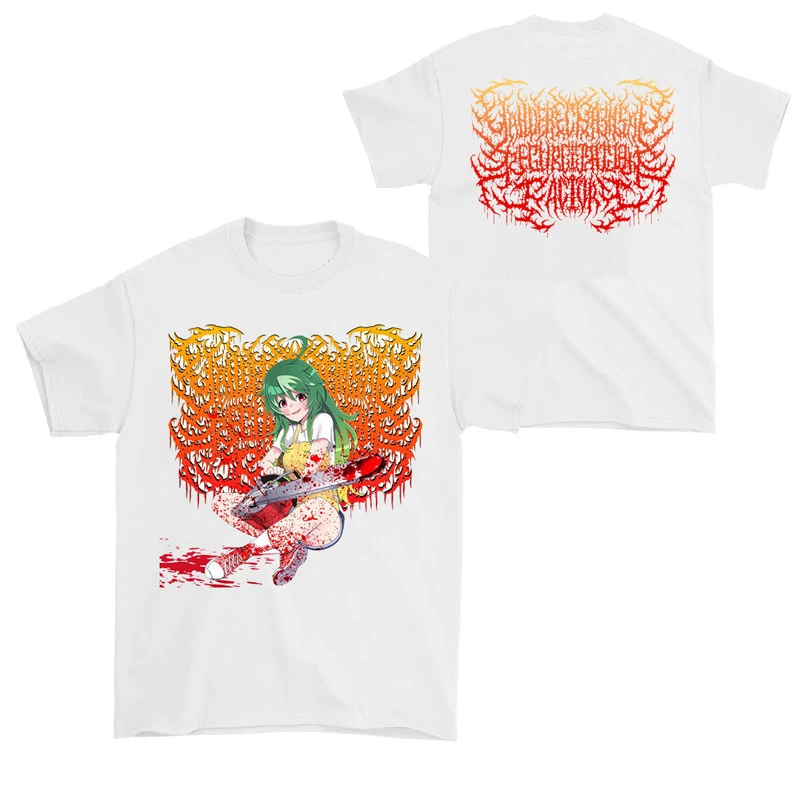 Yandere Chainsaw Factory Dark Rock Animation Anime Band T-Shirt Baumwolle Grafik-T-Shirt Herren Damen Sommer Streetwear – Detail 6
