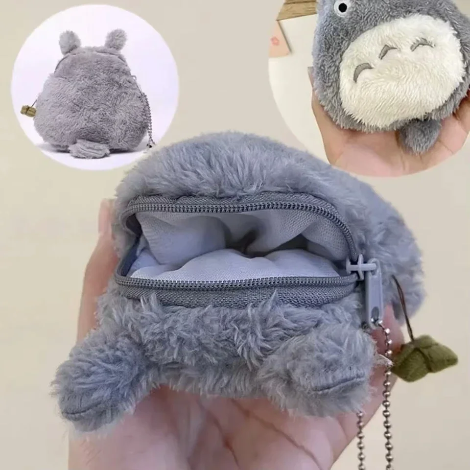 

Cute Cat-Style Plush Coin Purse with Zipper, Heart Design, Compact for Kids and Teens, Holds Cables & Earphones