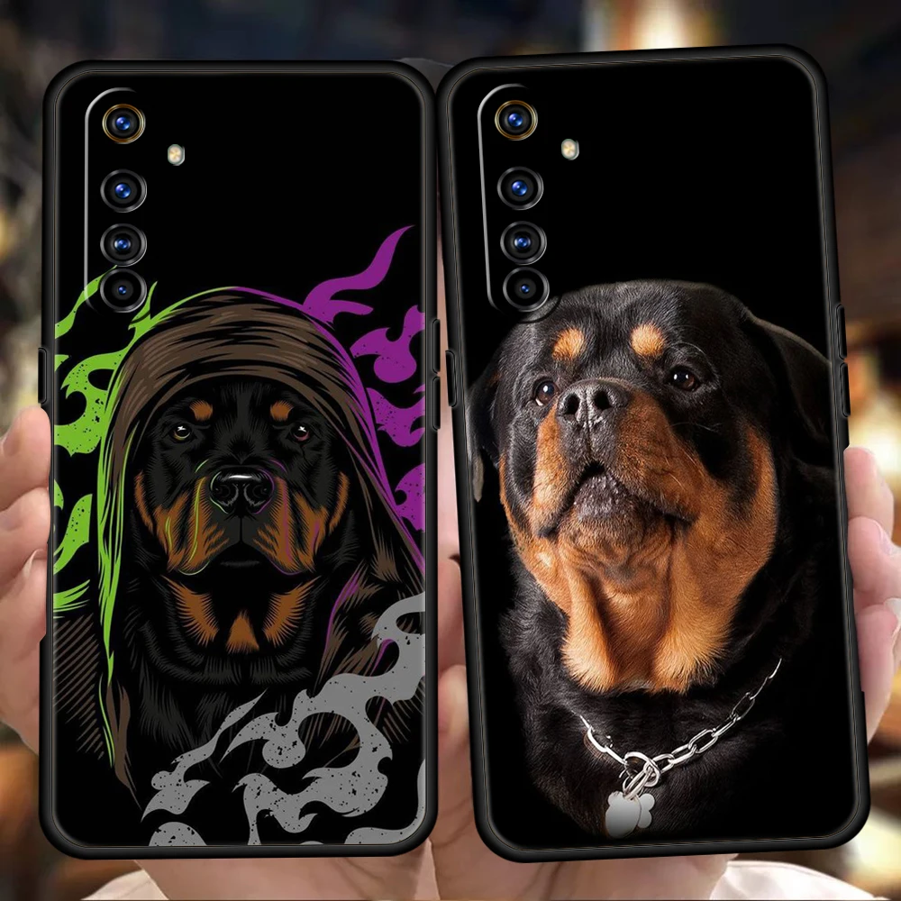 Rottweiler Dog Phone Case for Oppo A17 A12 A57 A74 A16 Find X5 X6 A52 A53 A54 A15 Reno 6 Z 7 Pro A9 2020 5G Silicone Shell Coque