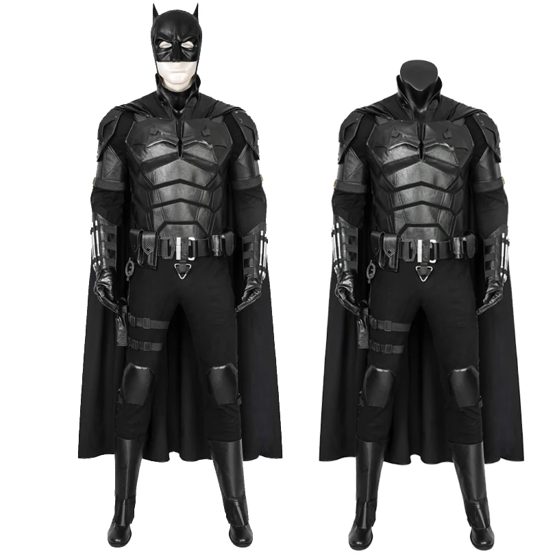 Halloween Superhero 2022 Bat Bruce Wayne Cosplay Costume Robert Pattinson Clothes Adult Battle Outfit Party Full Props Suit