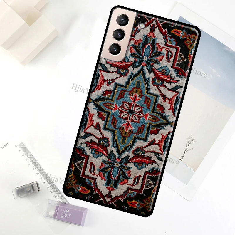 Persian Carpet Floral Pattern Case For Samsung Galaxy S23 Ultra Note 20 10 S9 S10 Plus S20 S21 FE S22 Ultra Phone Cover