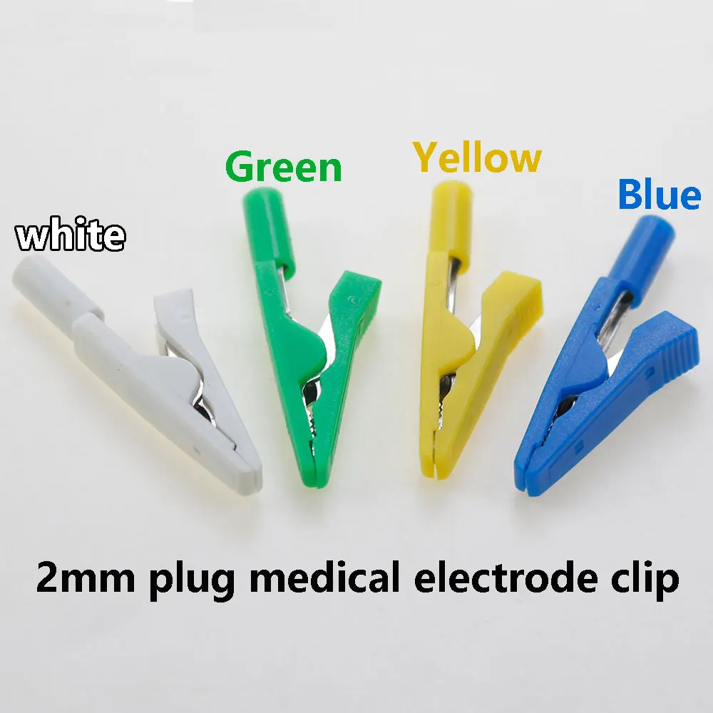 Crocodile Clip For insulated alligator clip is directly inserted into the probe 2mm banana head test plug medical electrode clip