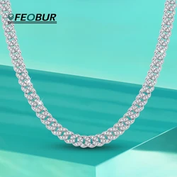 8mm Real Moissanite Cuban Link Necklace Bracelet for Men Women 925 Sterling Silver Lab Diamond Neck Chains Hip Hop Jewelry GRA