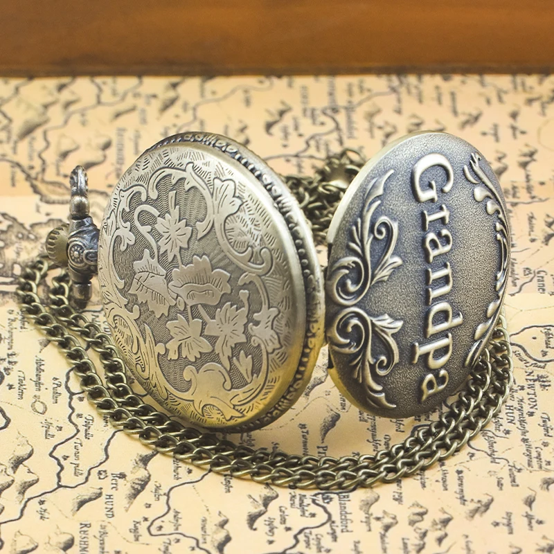 Orologi da tasca al quarzo Vintage con catena retrò la più grande collana di orologi da tasca per regali di papà nonno reloj de bolsillo