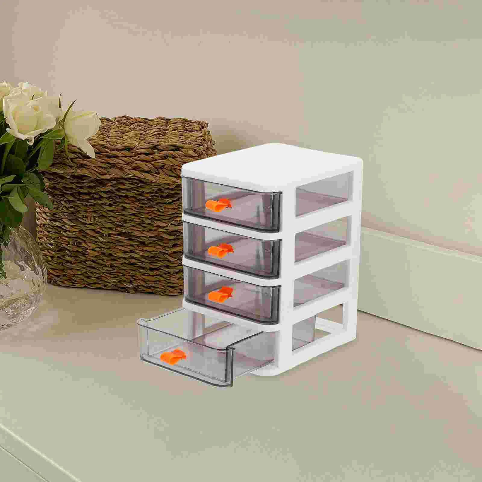 Storage Box Shelf Organiser Kitchen Lockers Stack Plastic Drawers Organizer with Bins