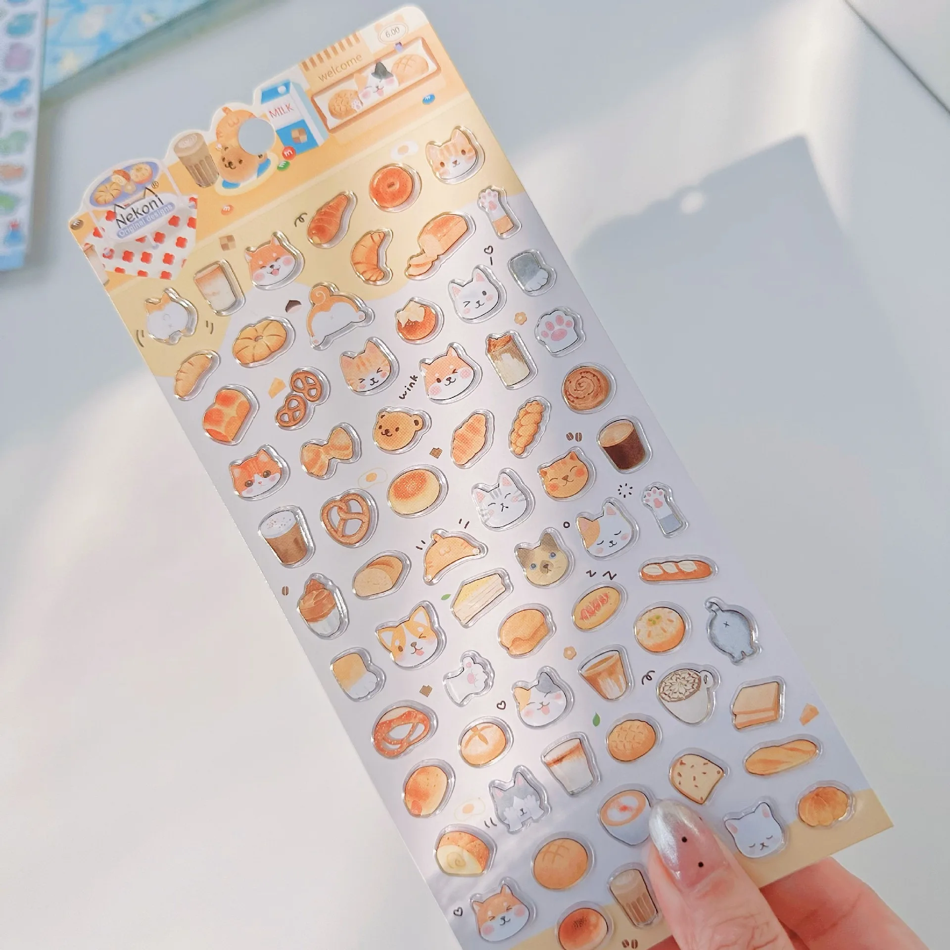 3D süße Scrapbooking Aufkleber Meer Tier Panda Katze Design Edelstein Aufkleber Karte für Foto Telefon Dekoration DIY Handwerk liefert