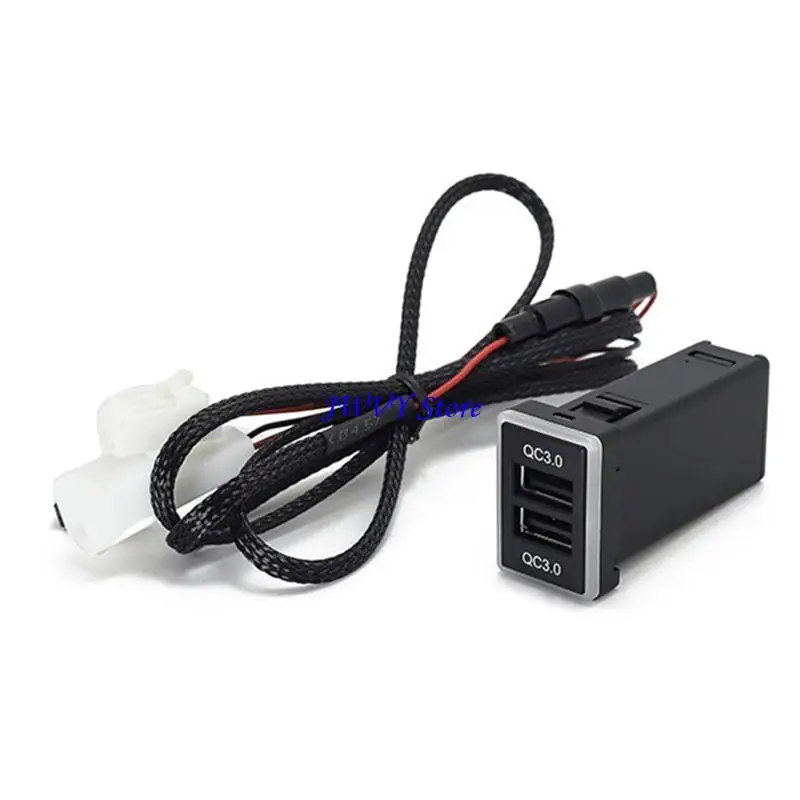 573A Dual USB Ports Phone Fast Quick Charging GPS DVR Adapter Plug & for Play Cable