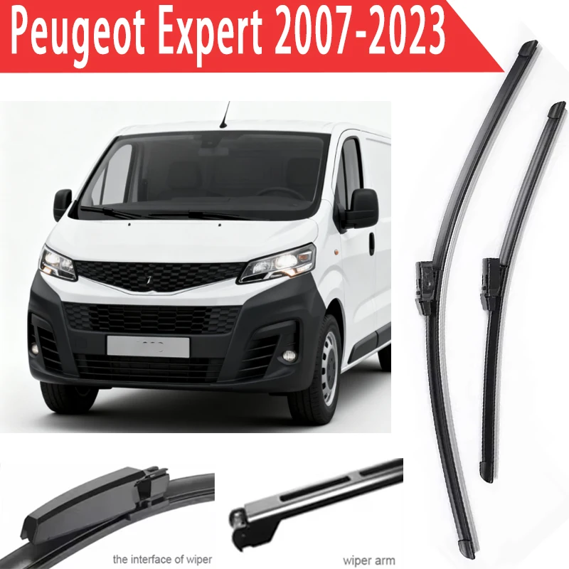 

2pcs Front Windshield Wiper Blades Windscreen Wipers For Peugeot Expert 2007-2023 2014 2015 2016 2017 2018 2019 2020 2021 2022