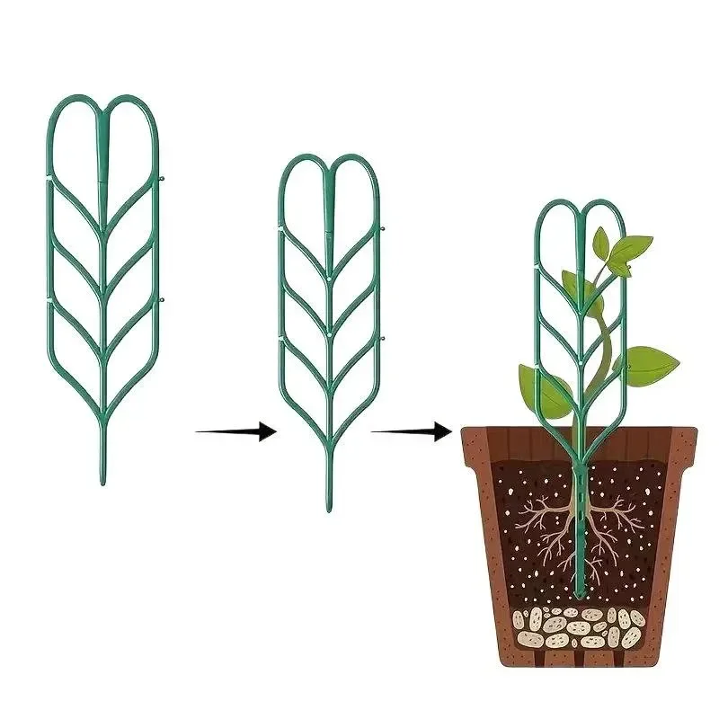 Potted Plant Traction Climbing Trellis Plastic Flower Vine Support Growth Pillar for Garden Flowers