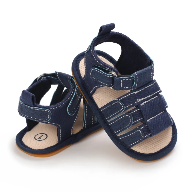 Sommerliche, bequeme und atmungsaktive Sandalen für Babys, ideal für Neugeborene. Vorlaufschuhe, geeignet für Babys im Alter von 0 bis 18 Monaten. – Detail 11