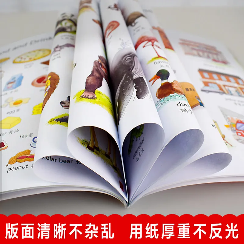 Fun Vocabulary Picture Book Flipping, Children's English Vocabulary Guide, Children's English Enlightenment Audio Picture Book