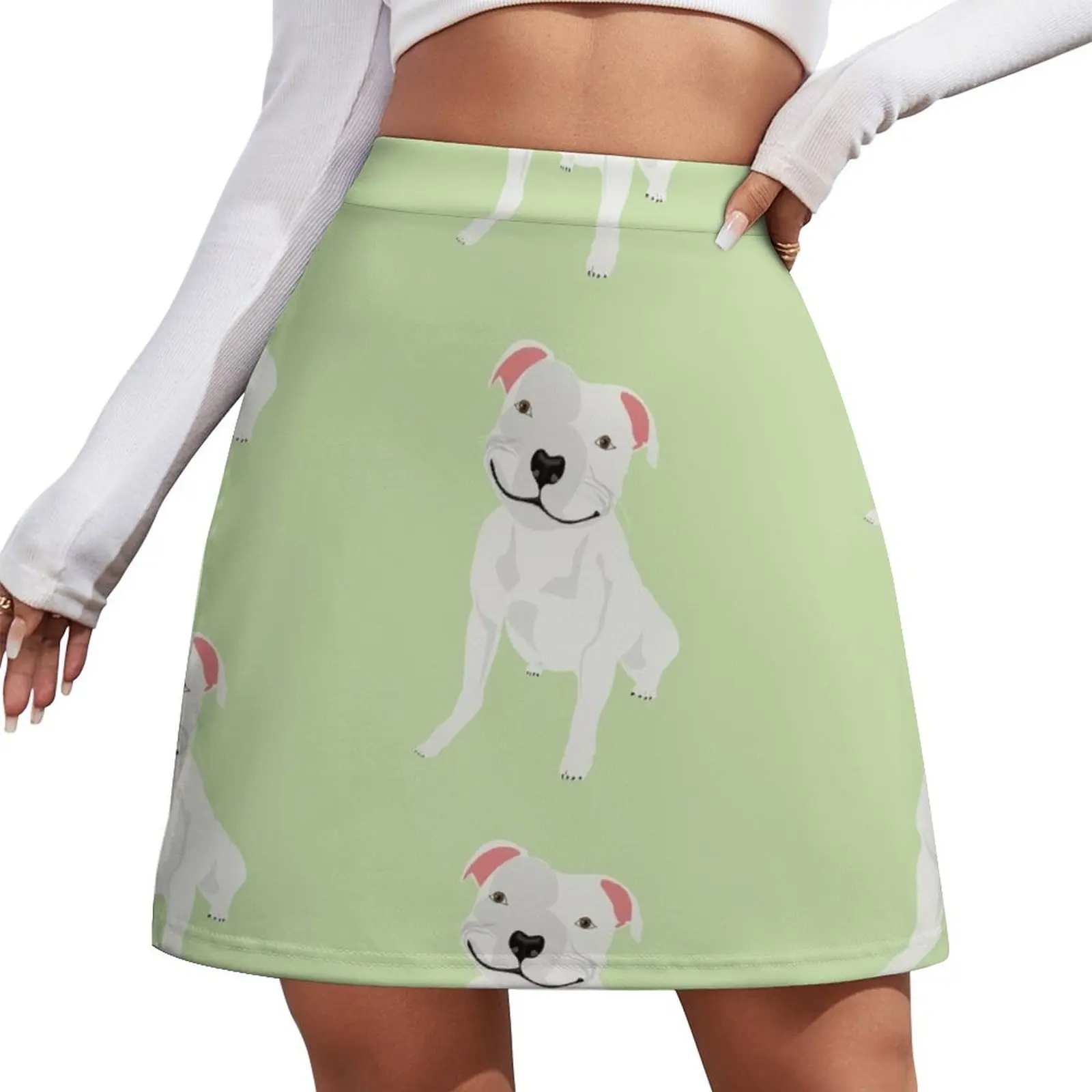 

Блестящая мини-юбка Happy Pitbull, улыбающаяся БОЛЬШАЯ, юбки для женской женской одежды, новые поступления 2025 года, мини-юбка
