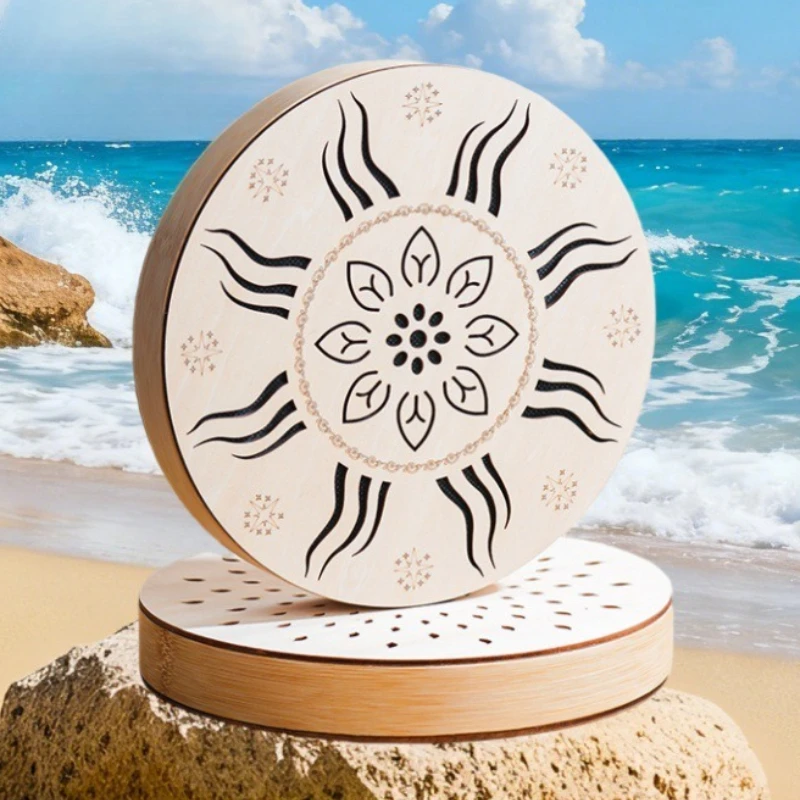 طبلة تيار خشبية شفاء الصوت الاسترخاء تيار طبل المبتدئين التأمل الطبول المهنية قرع الآلات الموسيقية