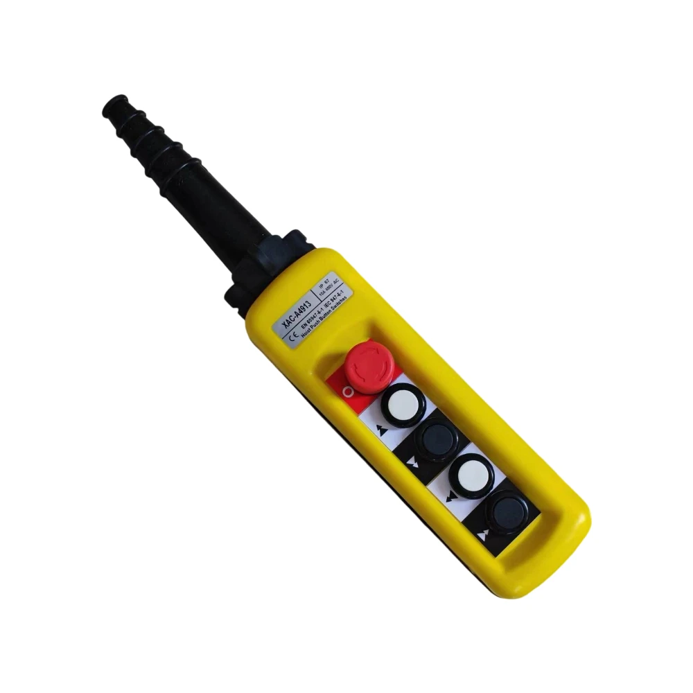 2 Speed Hoist Crane 4 Pushbuttons Pendant Control Station With Emergency Stop