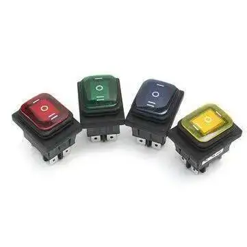 ON-OFF-ON 6 pinów 16A 20A 125V 250V AC łódź samochodowa Led Light Rocker przełącznik dwupozycyjny zatrzask wodoodporny trzy pozycje