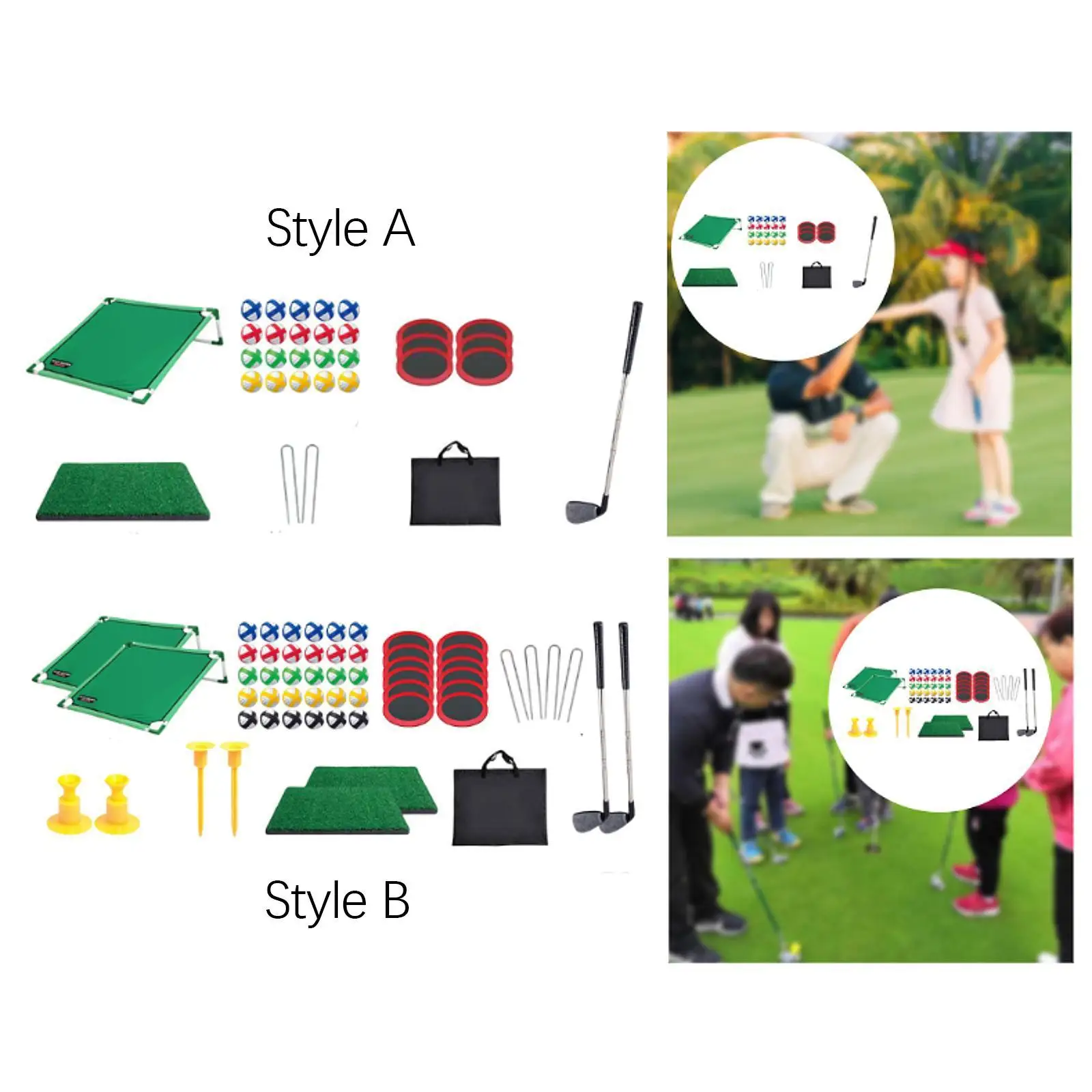 Chip Sticky Practice Golf Game Set Golf Ball Game Golf Chipping Game Mat Wear
