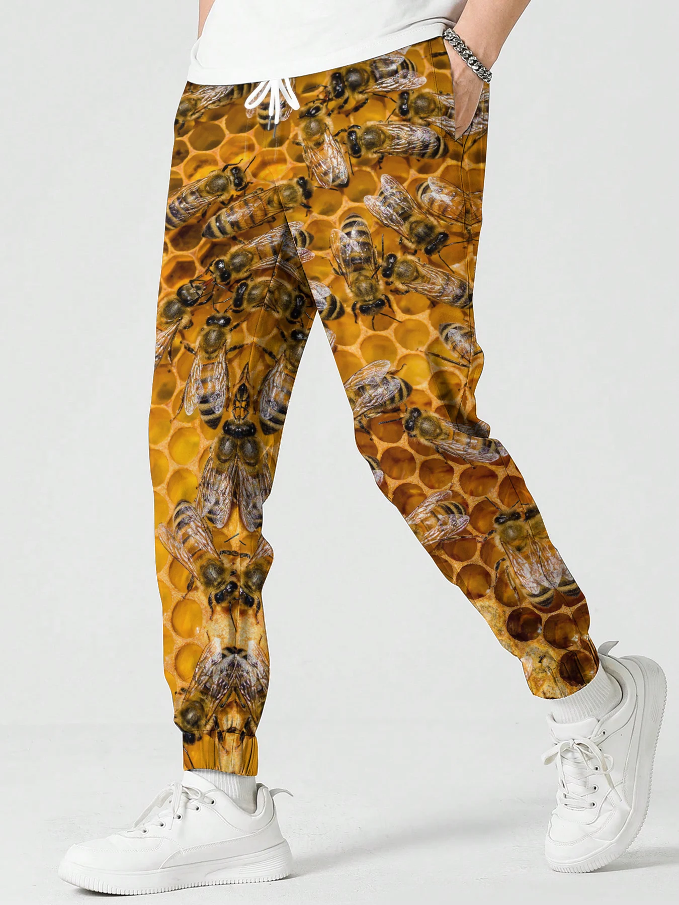 Männer Hosen Schöne Biene Muster Gedruckt Sweatpant Mode Männlich Weiblich Hosen Streetwear Casual Outdoor Jogging Hosen