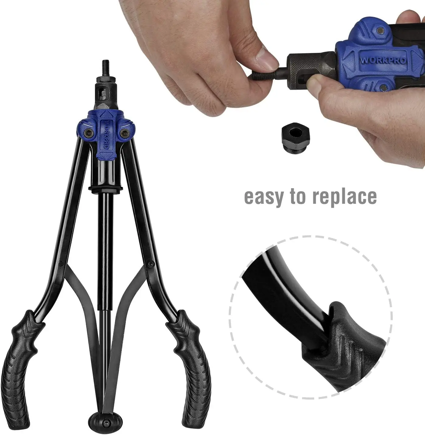 79-Piece Rivet Nut Tool Kit with Metric & SAE Mandrels - High Leverage 15" Riveter for Metal, Wood, Furniture